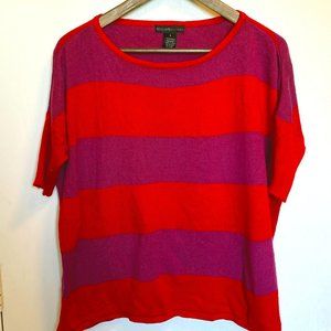 Design History Red & Purple Striped Sweater Shirt
